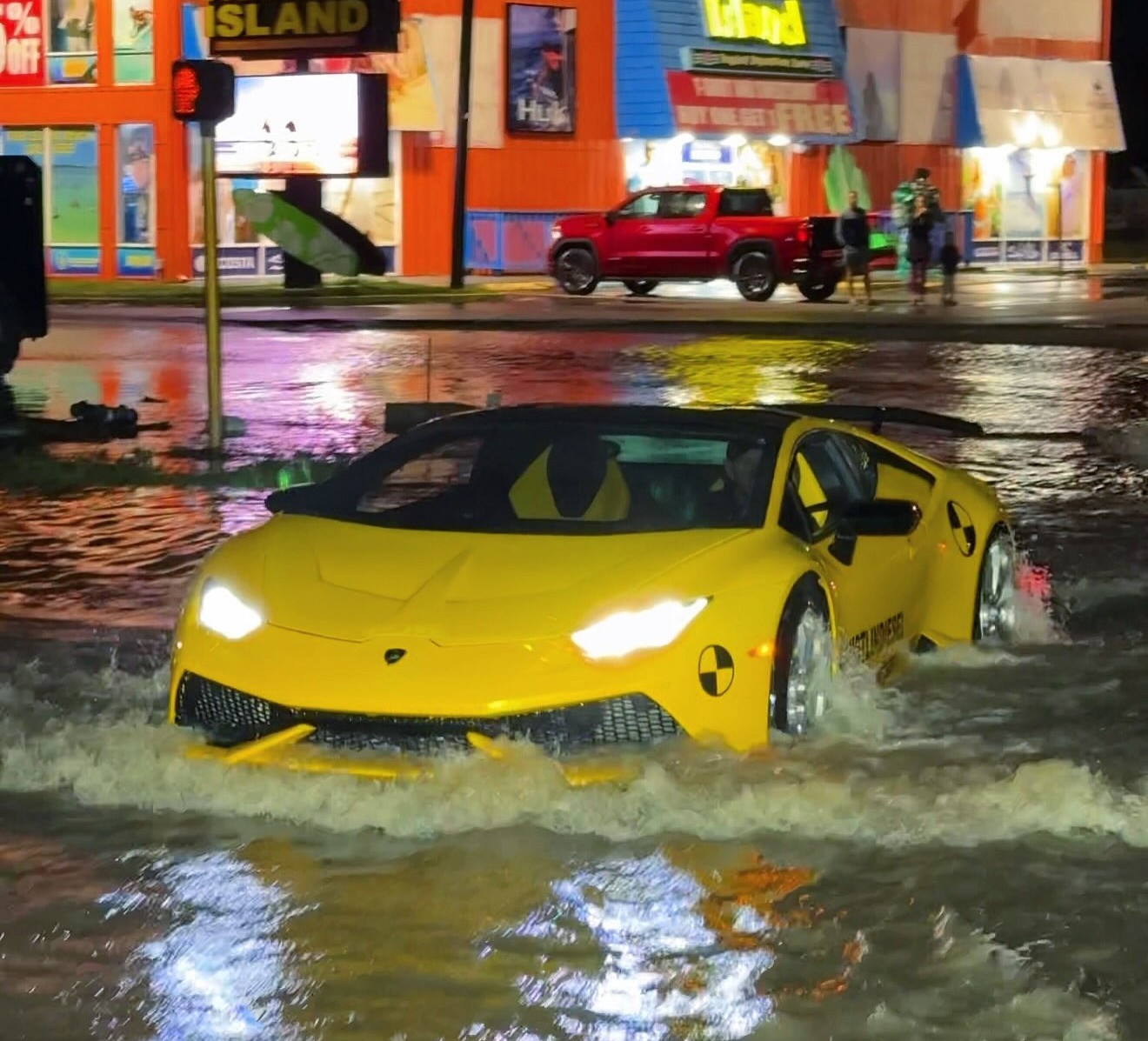 WHISTLINDIESEL JUST DROVE A $350K LAMBORGHINI THROUGH A HURRICANE